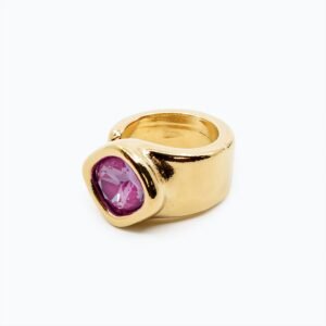 Anello Bohemian viola rombo