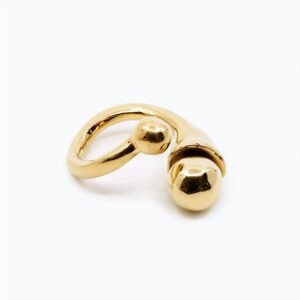 Anello Versatile forma ellittica oro — Sfera in metallo