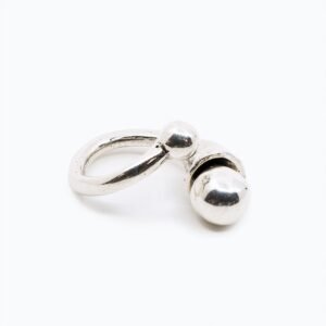 Anello Versatile forma ellittica argento — Sfera in metallo