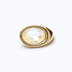 Accessorio Cristallo austriaco taglio ovale oro — perla
