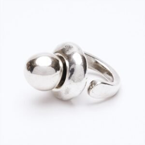 Anello Versatile argento — Sfera in metallo