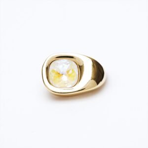 Accessorio Cristallo austriaco taglio cushion oro — perla