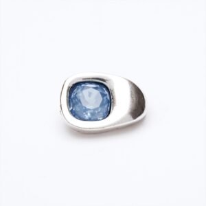 Accessorio Cristallo austriaco taglio cushion argento — azzurro polvere