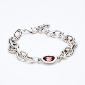 Bracciale Bohemian borgogna scuro ovale