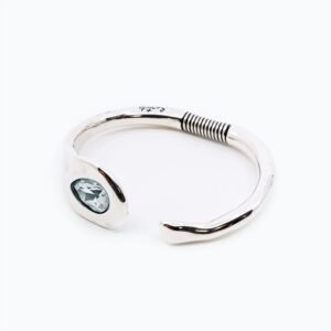 Bracciale Bohemian rigido blu acqua goccia