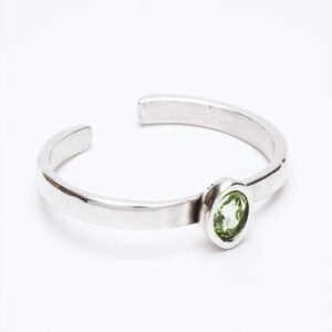 Bracciale Bohemian rigido verde peridot