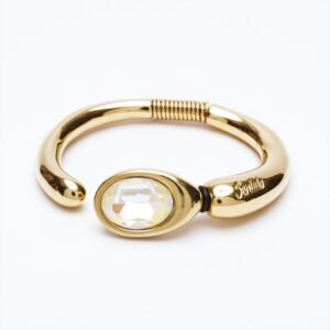 Bracciale Versatile linea Bold oro — Cristallo taglio ovale perla