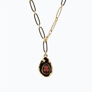 Collana Bohemian borgogna scuro goccia