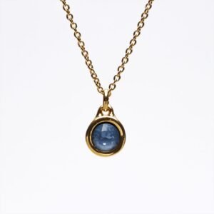 Collana Bohemian azzurro polvere tonda