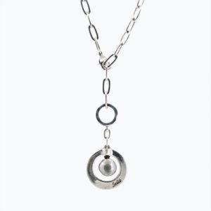 Collana Cerchio Versatile Thin argento — Sfera in metallo