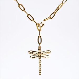 Collana Dragonfly rigida oro
