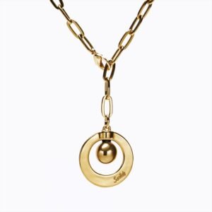 Collana Cerchio Versatile Thin oro — Sfera in metallo