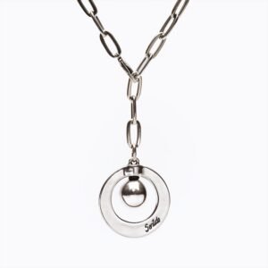 Collana Cerchio Versatile Thin argento — Sfera in metallo