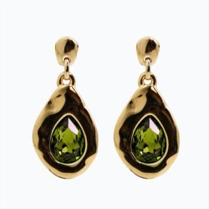 Orecchini Bohemian verde oliva goccia