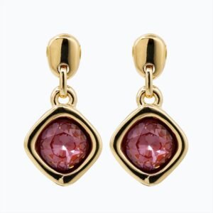 Orecchini Bohemian corallo intenso rombo