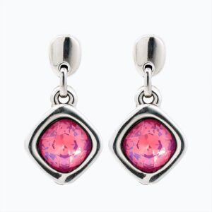 Orecchini Bohemian fucsia rombo