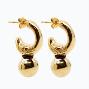 Orecchini Mezzaluna Versatile oro — Sfera in metallo