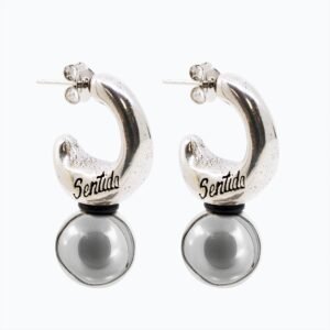 Orecchini Mezzaluna Versatile argento — Sfera in metallo