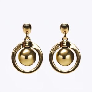 Orecchini Cerchio Versatile oro — Sfera in metallo